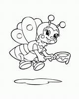 Bee Coloring Pages Bumble Kids Cute Template Bees Book Printable Books Bumblebee Color Sheep Print Clipart Animals Pest Cliparts Control sketch template