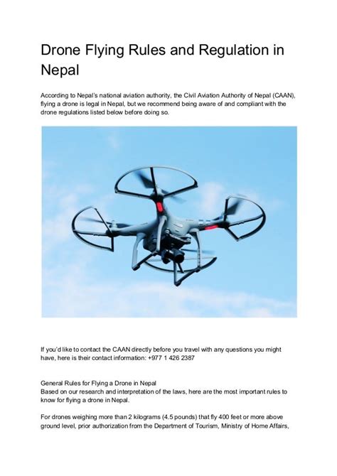 drone flying rules  regulation  nepal