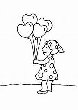 Corazones Globos Luftballons Ausmalbild Herzen Ausmalbilder Malvorlage Malen Ballons Herzluftballons Vorlage Sentimientos Hält Expresando sketch template