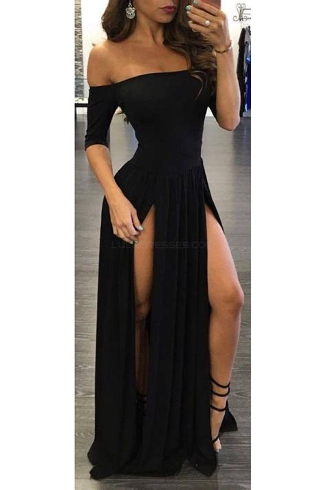 Sexy Long Black Prom Formal Evening Party Dresses 3021520