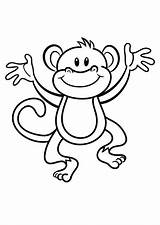 Monyet Mewarnai sketch template