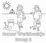 Groep Zomer Werkboekje Werkbladen Werkboekjes Bezoeken Boekje sketch template