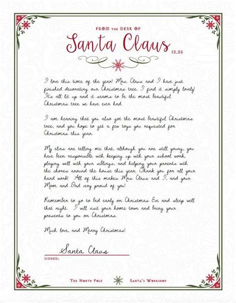 letter  santa claus instant   file fully editable