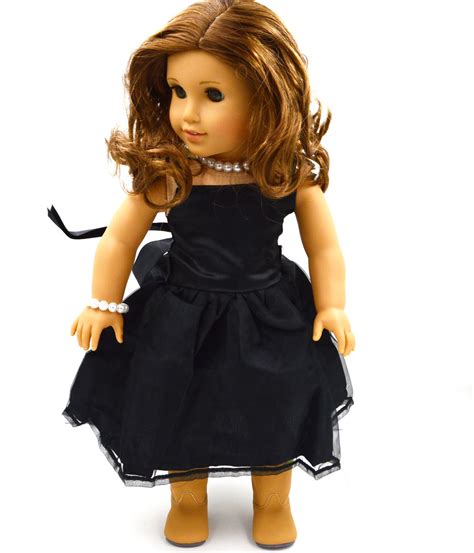 Wholesale New Black Doll Dress Handmade Doll Clothes Skirt 18 18 Inch