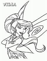 Coloring Pages Disney Vidia Fairies Fairy Tinkerbell Print Colouring Friends Sheet Kids Sheets Cartoons Walt Colors Silvermist Collection Fun Printable sketch template