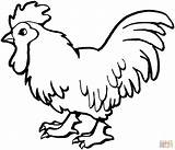 Coloring Pages Rooster Chicken Printable sketch template