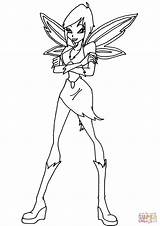 Coloring Winx Club Pages Fairy Priscilla Drawing sketch template