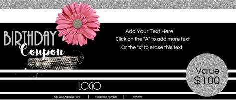 free custom birthday coupons customize online print at home