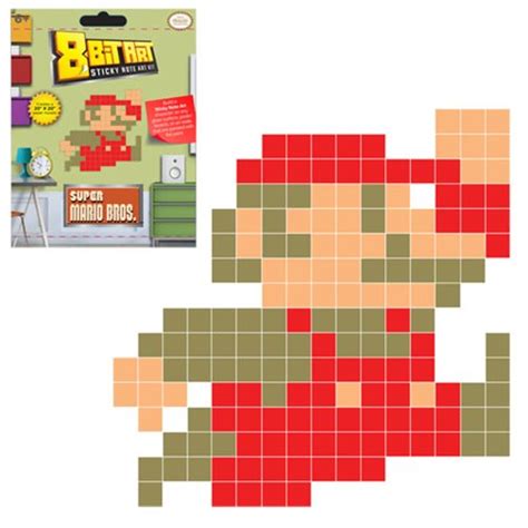 bit art mario jumping sticky note art kit ultimate source super mario bros creative