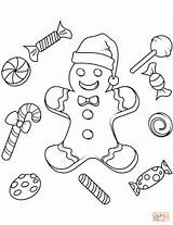 Gingerbread Coloring Christmas Pages Printable Man Kids Color Cute Print Entitlementtrap Book Categories sketch template