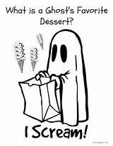 Ghost Halloween Jokes Joke Coloring Funny Pages Kids Printable Dumb Puns Corny Kid sketch template