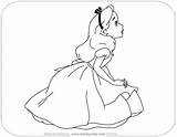 Alice Coloring Pages Wonderland Disneyclips Printable Dinah Curious Funstuff sketch template