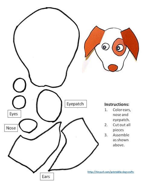 printable dog patterns  simple shapes  kids crafts feltmagnet