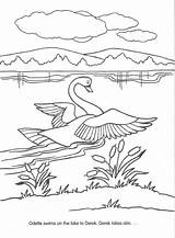 Princesse Cygne Livres Enfants étangs Colorier Swans Fandoms sketch template