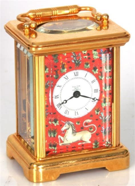 halcyon days enamel brass carriage clock lot