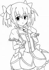 Madoka Magica Coloring Pages Template Deviantart sketch template