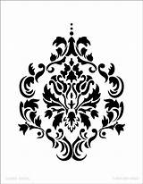 Stencil Damask Stencils Printable Patterns Pattern Designs Wall Google Glass Etching Para Floral Templates Ar Clipart Template Engraving sketch template