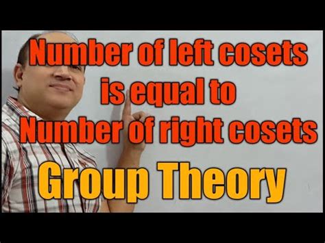 number  left cosets  equal  number   cosets index  subgroup group theory  hd