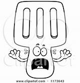 Screaming Spatula Mascot Clipart Cartoon Thoman Cory Outlined Coloring Vector 2021 sketch template