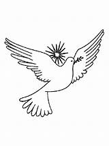 Coloring Pages Doves Dove Birds Printable sketch template