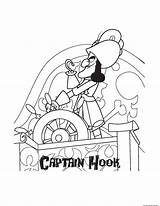 Coloring Hook Pages Captain Printable Pirates Kids Print sketch template