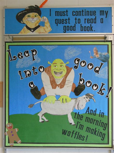 shrek leap into a good book classroom themes fairy