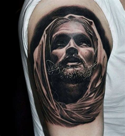 100 Jesus Tattoos Für Männer Cool Savior Ink Design Ideen Mann Stil