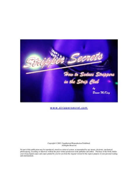 Stripper Secrets How To Seduce Strippers In The Strip Club Bruno Mckay