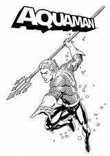 Aquaman Coloring Pages Kids Printable Beautiful Children Super Justcolor sketch template