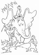 Coloring Pages Dr Seuss Horton Fun Color Printables Posted Am Sheet sketch template