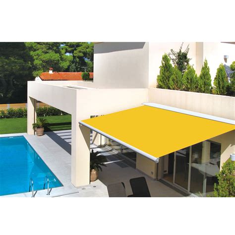 luxury outdoor retractable awnings arms manual motorized outdoor semi cassette awning delin home