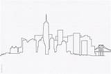 Skyline York Drawing City Simple Sketch Nyc Manhattan Sketchite Template Line sketch template