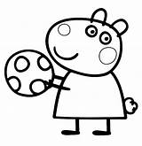 Peppa Coloring Pig Pages Sheets Easter sketch template
