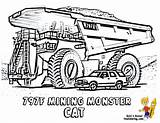 Coloring Pages Construction Highway Cat Heavy Equipment Excavators Designlooter 797f Mining Truck Thanksgiving Comments sketch template