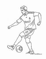 Soccer Coloring Pages Player Football Girl Print Color Getdrawings Playing sketch template