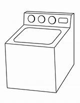 Washing Machine Clipart Clip Colouring Pages Library sketch template