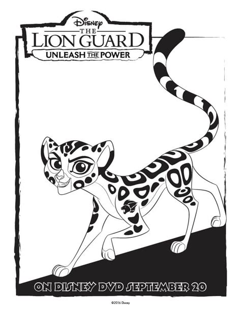 lion guard coloring pages unleash  power