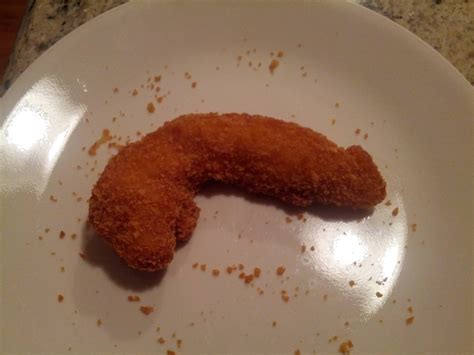 my chicken finger was shaped exactly like a dick and balls