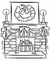 Fireplace Coloring Christmas Pages Decoration Printable Candles Getcolorings Color Print Getdrawings Anycoloring sketch template