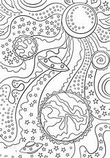 Space Coloring Trippy Azcoloring sketch template