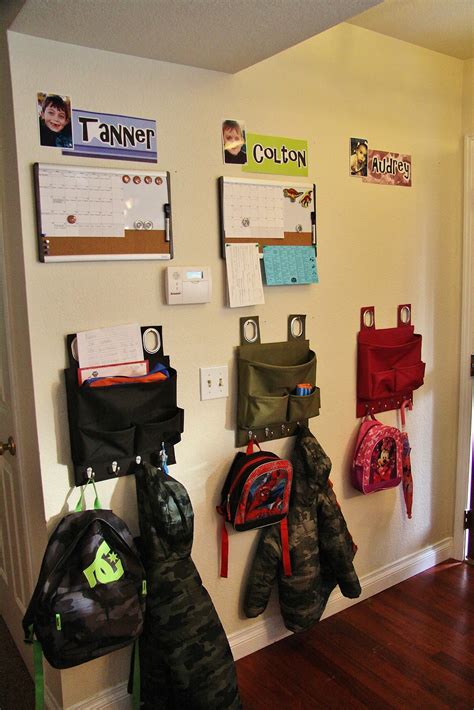 adventures  pinteresting entryway organization  kids