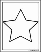 Star Coloring Pages Outline Point Printable Five Pdf Colorwithfuzzy sketch template