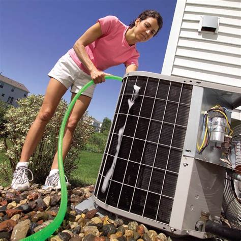 clean  outdoor air conditioning unit heatmasters