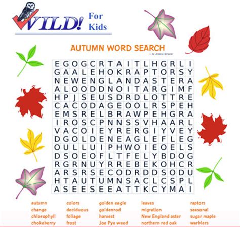 images  autumn word search puzzles printable fall word