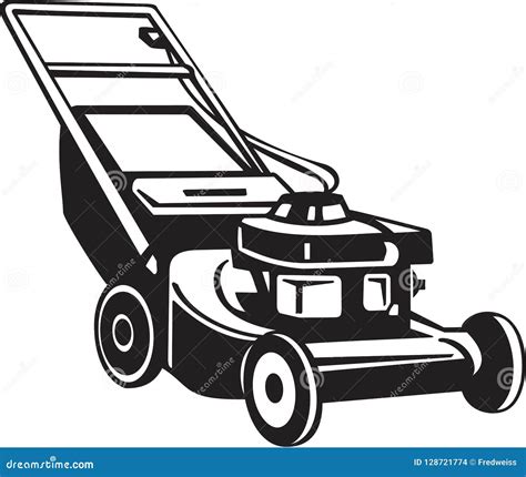 lawn mower vector illustration stock vector illustration