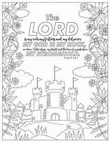 Psalm Coloring Fear Psalms Scripture Sundayschool Overcoming Fortress sketch template