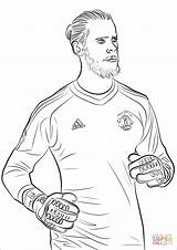 Gea Coloring David Pages Bruyne Kevin Online Template Soccer sketch template