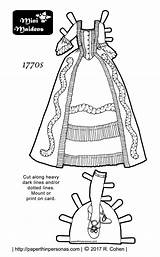 Paper Mini Dolls Maiden Doll 1770s Coloring Historical Thin Paperthinpersonas Personas Maidens Visit sketch template
