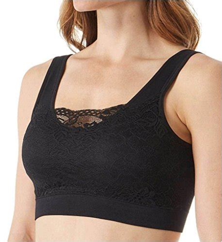 ahh by rhonda shear women s seamless bra with lace overlay