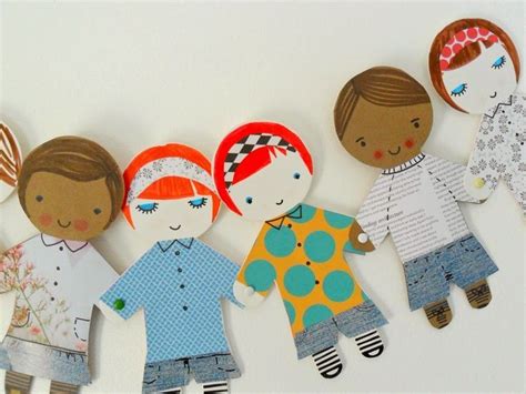 image result  craft ideas people paper doll chain paper chains